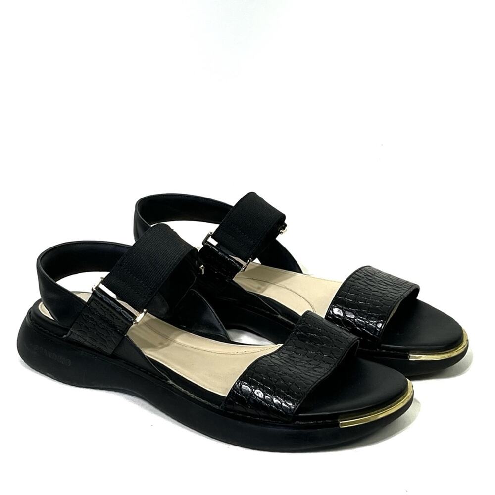 Cole Haan Grand Ambition Carmel Sandal Black Croc Print 8